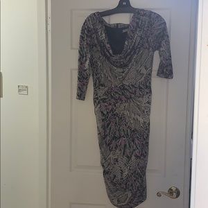 Slinky snakeskin print dress